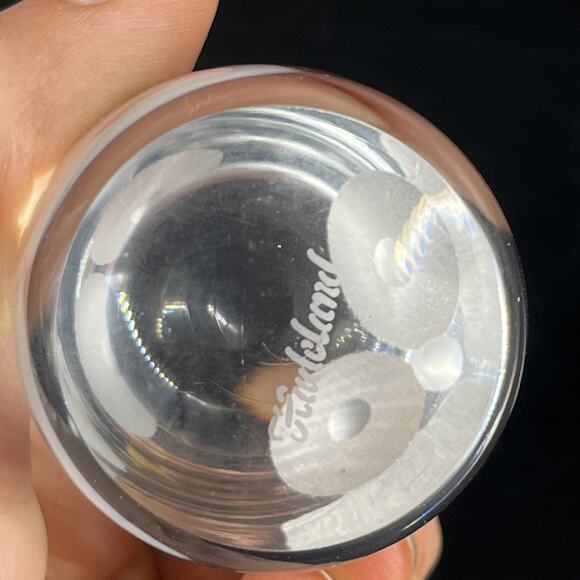 Hadeland Lead Crystal Owl Etched Paperweight Norway Signed Decor Bird Glass - Picture 5 of 8